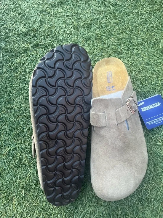 Birkenstock Men’s Boston Suede Clog - Taupe Brown - Picture 5 of 5